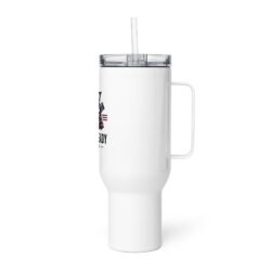 RRGC 40oz Stainless Steel Tactical Travel Mug w/ Handle and RONINREADY Gear Co Logo - Insulated w/ Secure Lid and Straw