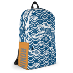 Japanese Wave Art Laptop Backpack – Kairo Edition