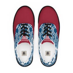 Men’s Lace-up Canvas Shoes - Crimson Kairo Edition