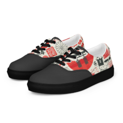 Men's Japanese Print Lace-Up Canvas Shoes – Daiboken Edition