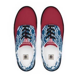 Women's Lace-up Canvas Shoes - Crimson Kairo Edition