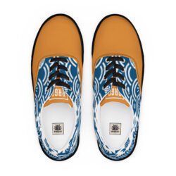 Women's Lace-up Canvas Shoes - Saffron Kairo Edition