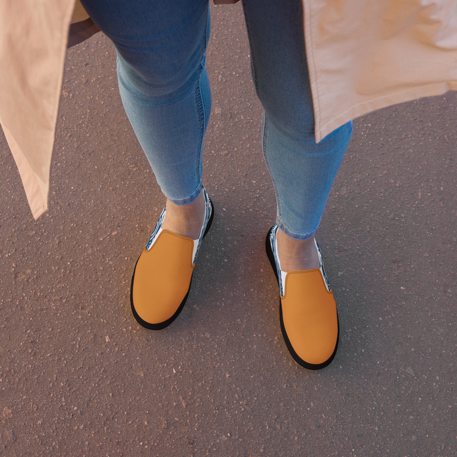 Women’s Slip-on Canvas Shoes - Saffron Kairo Edition - Image 11