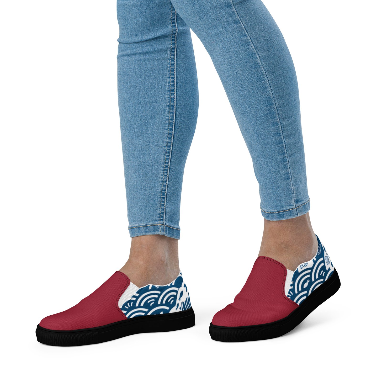 Women’s Slip-on Canvas Shoes - Crimson Kairo Edition - Image 15