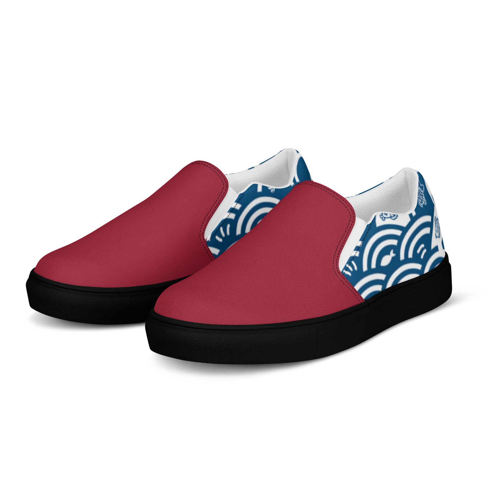Women’s Slip-on Canvas Shoes - Crimson Kairo Edition - Image 3