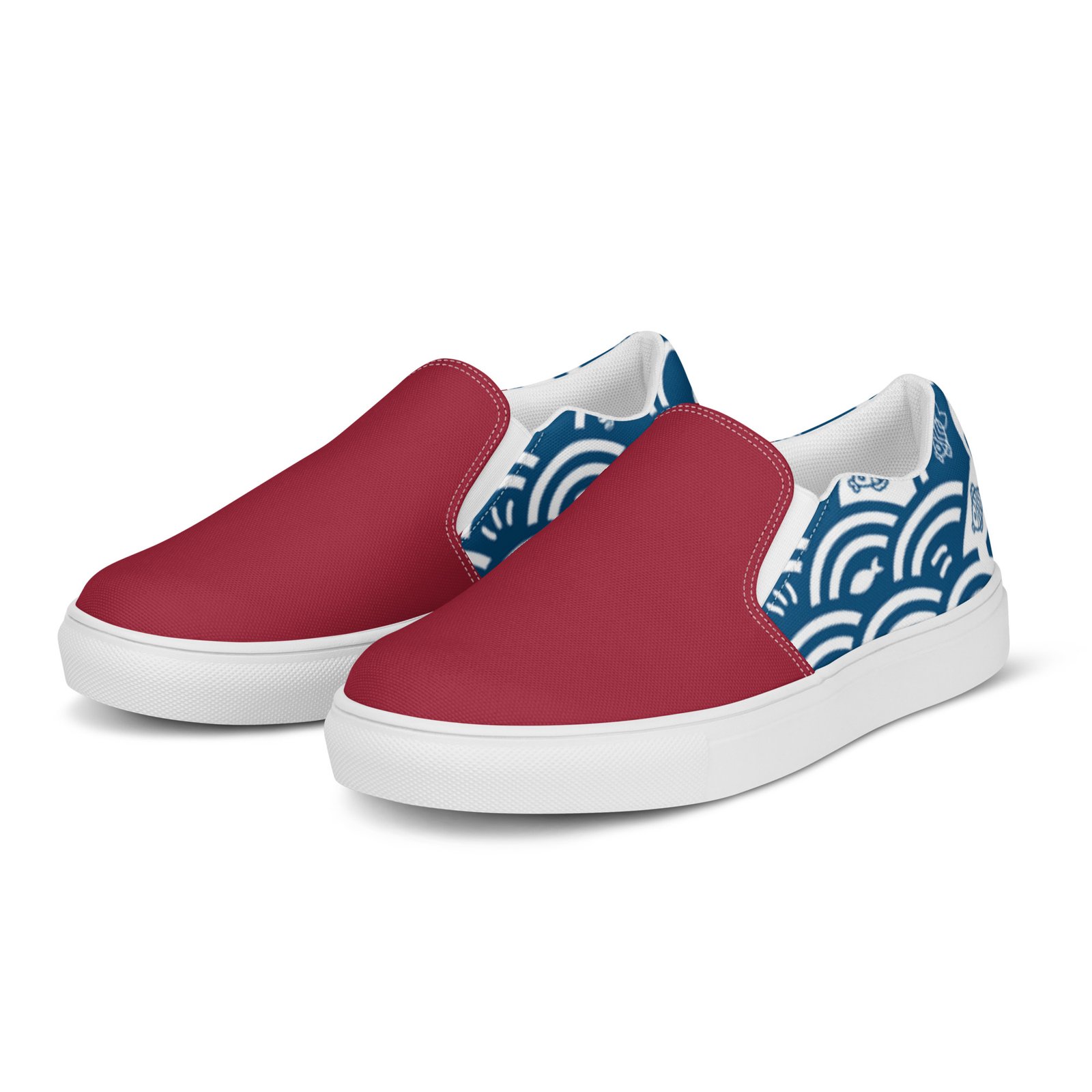 Women’s Slip-on Canvas Shoes - Crimson Kairo Edition - Image 4