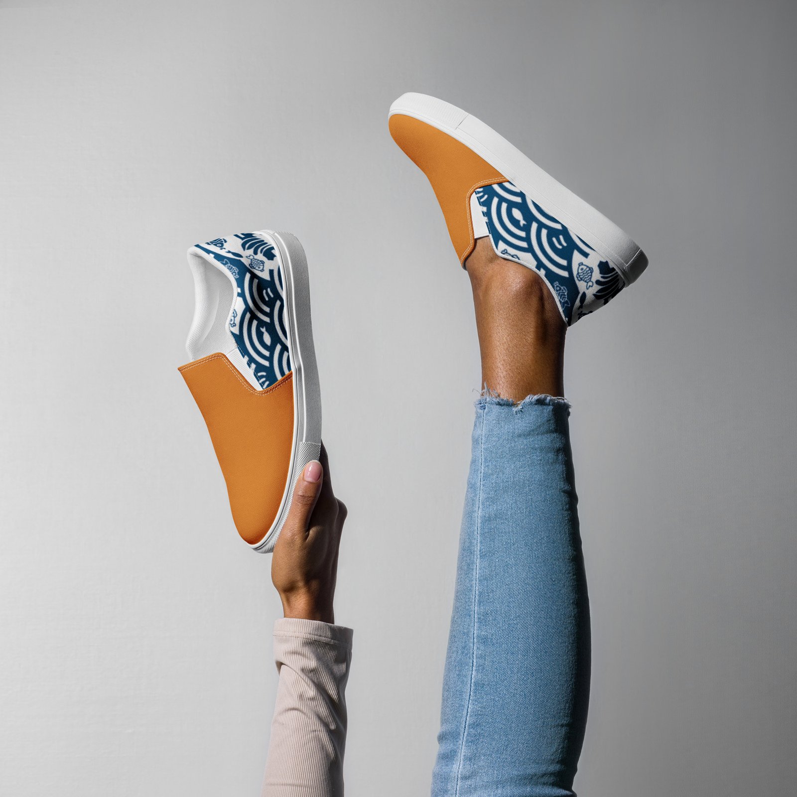 Women’s Slip-on Canvas Shoes - Saffron Kairo Edition - Image 14