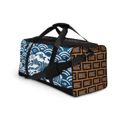 Premium Japanese Wave Print Weekend Duffle Bag – Kairo Edition