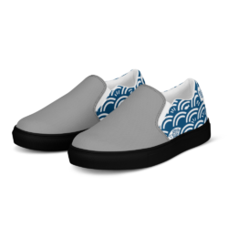 Men's Japanese Wave Print Slip-on Canvas Shoes – Kairo Edition
