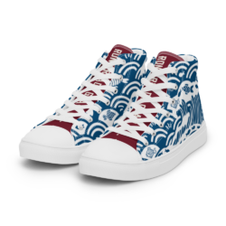 Women's Japanese Wave Print Canvas High Tops – Kairo Edtion