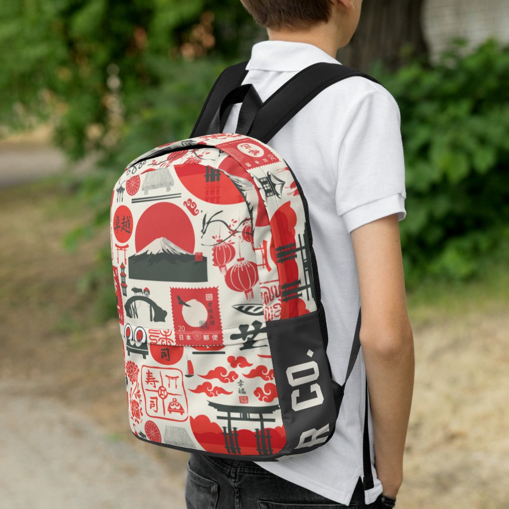 Minimalist Japanese-Theme Travel Backpack – Daiboken Edition - Image 12