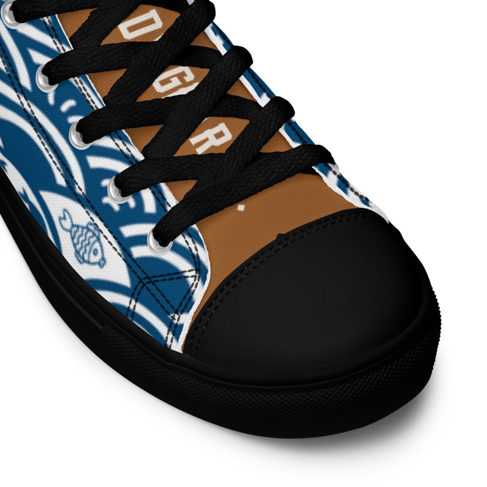 Men's Seigaiha Wave High Tops – Kairo Edition - Image 11