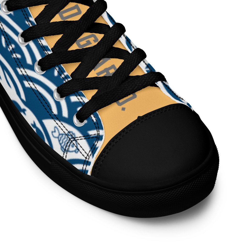 Women's Seigaiha Wave High Tops – Kairo Edition - Image 11