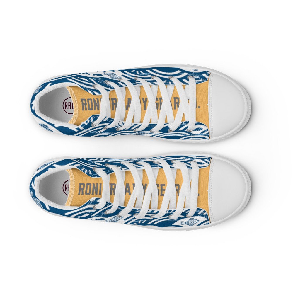 Women's Seigaiha Wave High Tops – Kairo Edition - Image 19